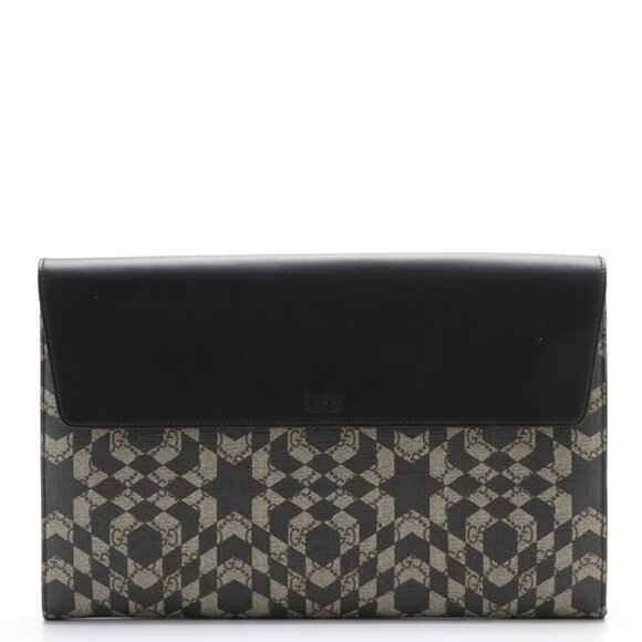 AUTH Gucci Portfolio Case Caleido Supreme GG Coated Canvas - Picture 1 of 10